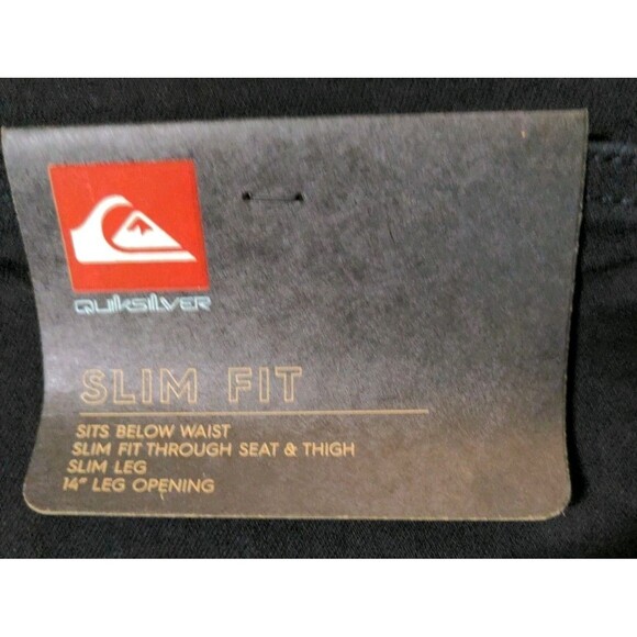 New Men's Quiksilver Stretch Tech Woven Slim Fit Pants Jeans Black Onyx 38X32 - Picture 11 of 13